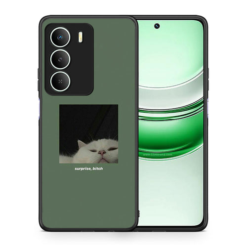 Θήκη Realme 14X Bitch Surprise από τη Smartfits με σχέδιο στο πίσω μέρος και μαύρο περίβλημα | Realme 14X Bitch Surprise case with colorful back and black bezels
