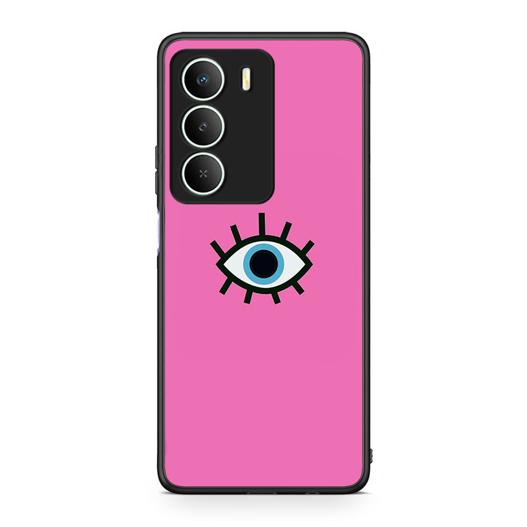 Realme 14X Blue Eye Pink θήκη από τη Smartfits με σχέδιο στο πίσω μέρος και μαύρο περίβλημα | Smartphone case with colorful back and black bezels by Smartfits