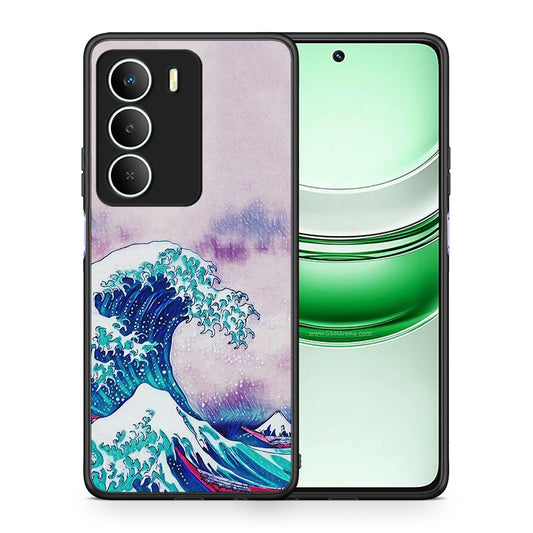 Θήκη Realme 14X Blue Waves από τη Smartfits με σχέδιο στο πίσω μέρος και μαύρο περίβλημα | Realme 14X Blue Waves case with colorful back and black bezels