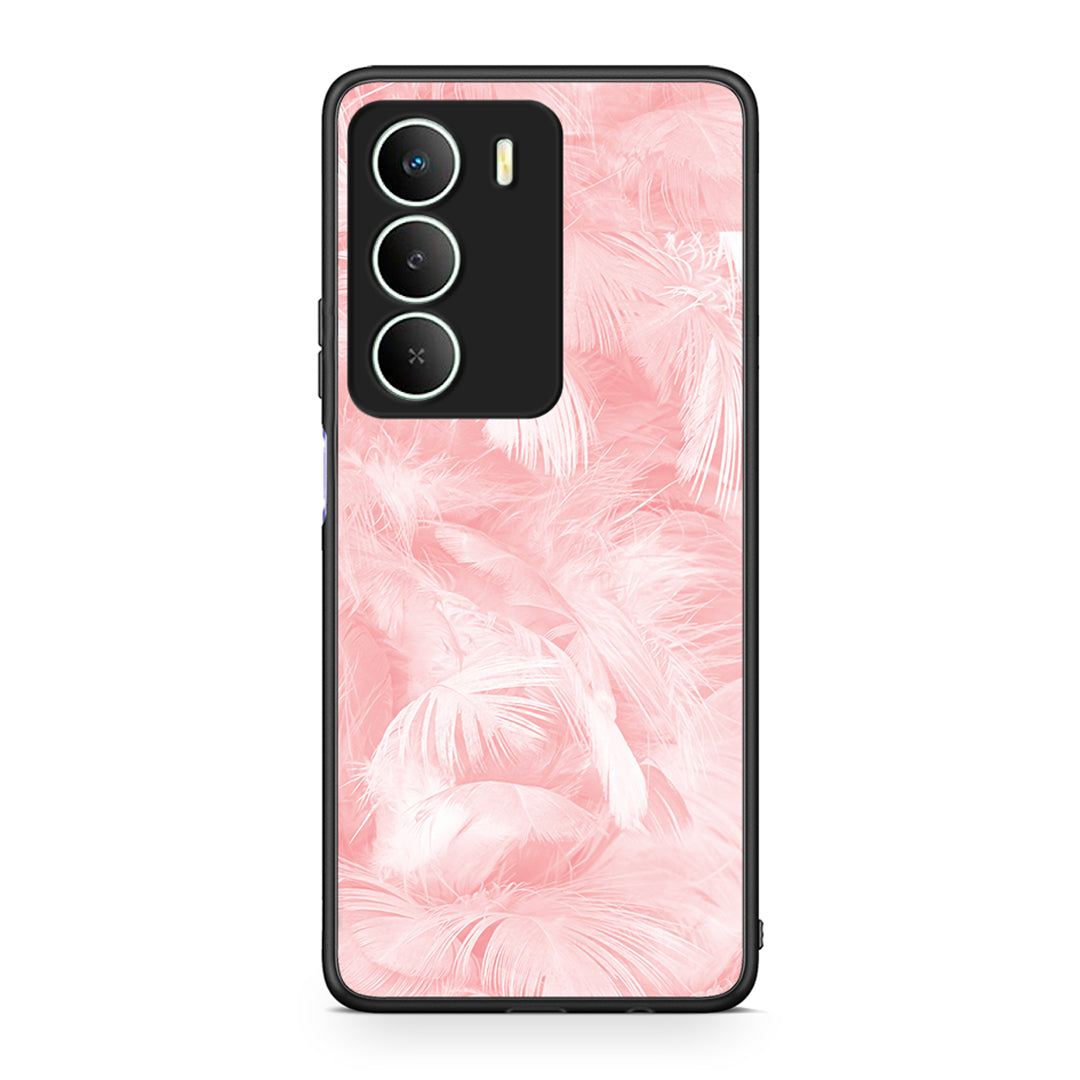 33 - Realme 14X Pink Feather Boho case, cover, bumper