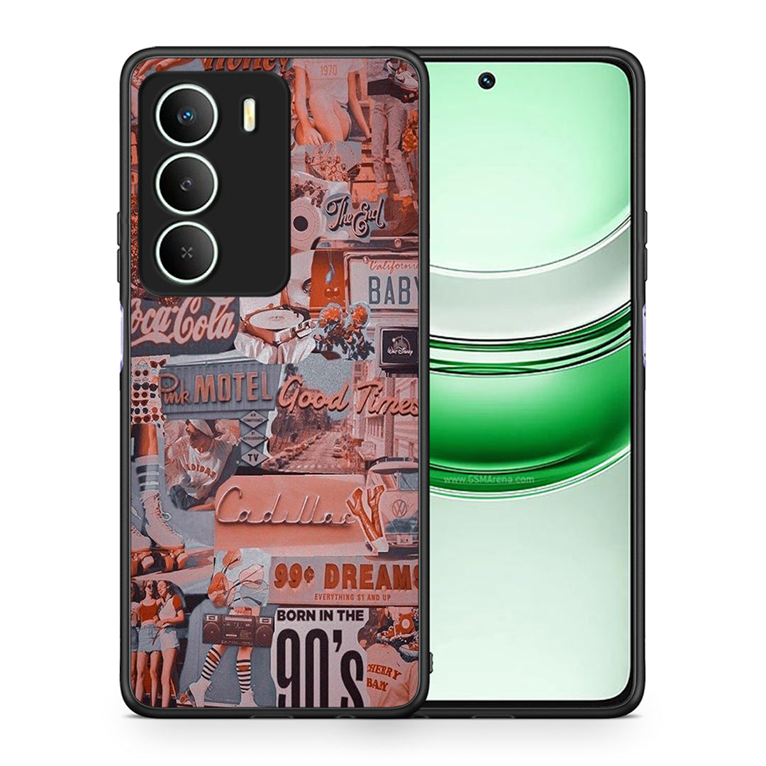 Θήκη Realme 14X Born In 90s από τη Smartfits με σχέδιο στο πίσω μέρος και μαύρο περίβλημα | Realme 14X Born In 90s case with colorful back and black bezels