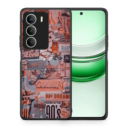 Θήκη Realme 14X Born In 90s από τη Smartfits με σχέδιο στο πίσω μέρος και μαύρο περίβλημα | Realme 14X Born In 90s case with colorful back and black bezels