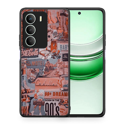 Θήκη Realme 14X Born In 90s από τη Smartfits με σχέδιο στο πίσω μέρος και μαύρο περίβλημα | Realme 14X Born In 90s case with colorful back and black bezels
