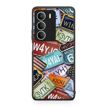 Realme 14X Car Plates θήκη από τη Smartfits με σχέδιο στο πίσω μέρος και μαύρο περίβλημα | Smartphone case with colorful back and black bezels by Smartfits