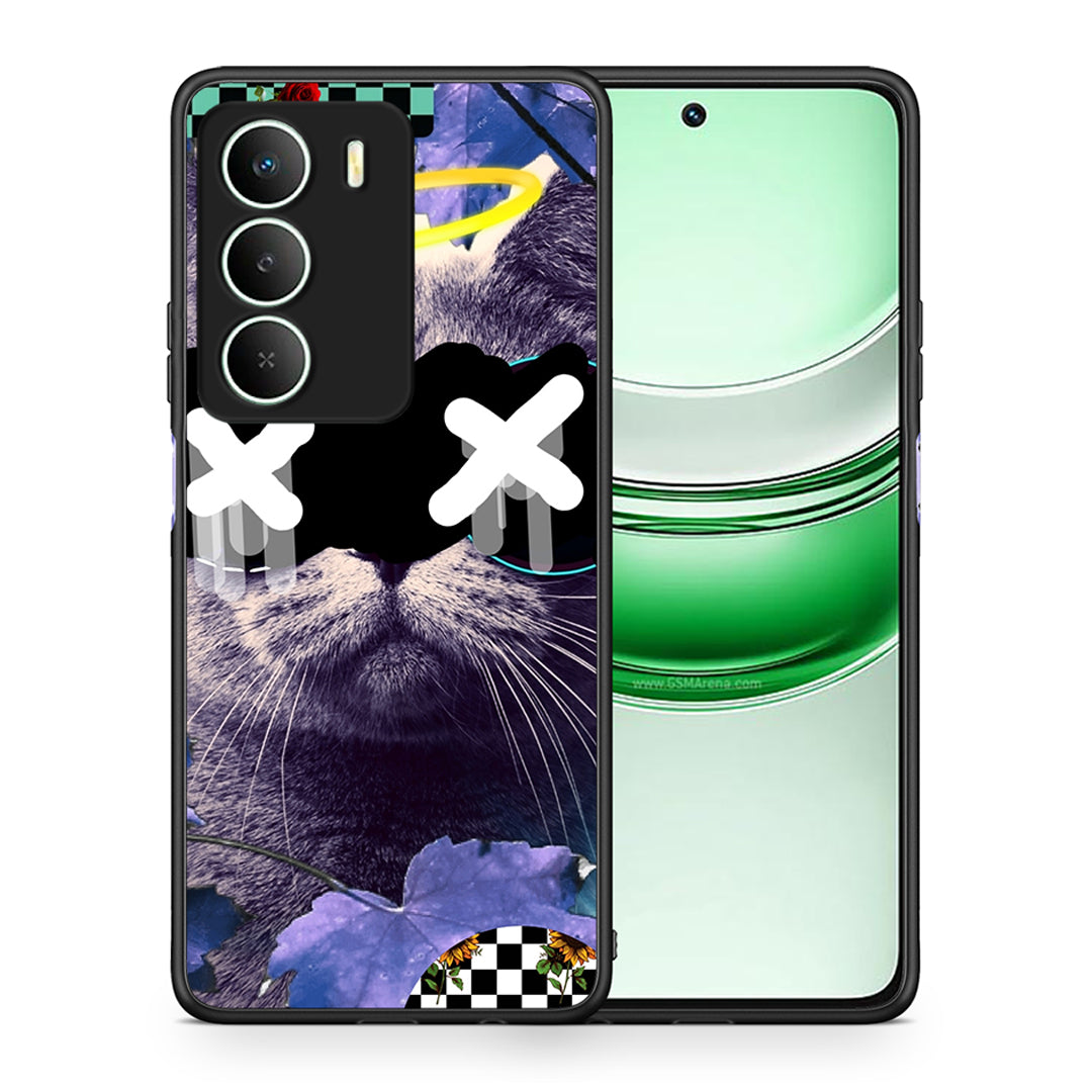 Θήκη Realme 14X Cat Collage από τη Smartfits με σχέδιο στο πίσω μέρος και μαύρο περίβλημα | Realme 14X Cat Collage case with colorful back and black bezels