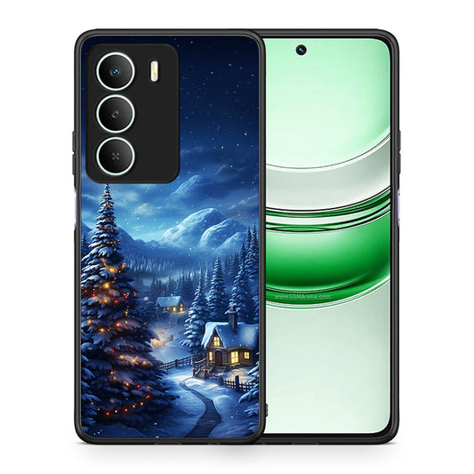 Θήκη Realme 14X Christmas Scenery από τη Smartfits με σχέδιο στο πίσω μέρος και μαύρο περίβλημα | Realme 14X Christmas Scenery case with colorful back and black bezels