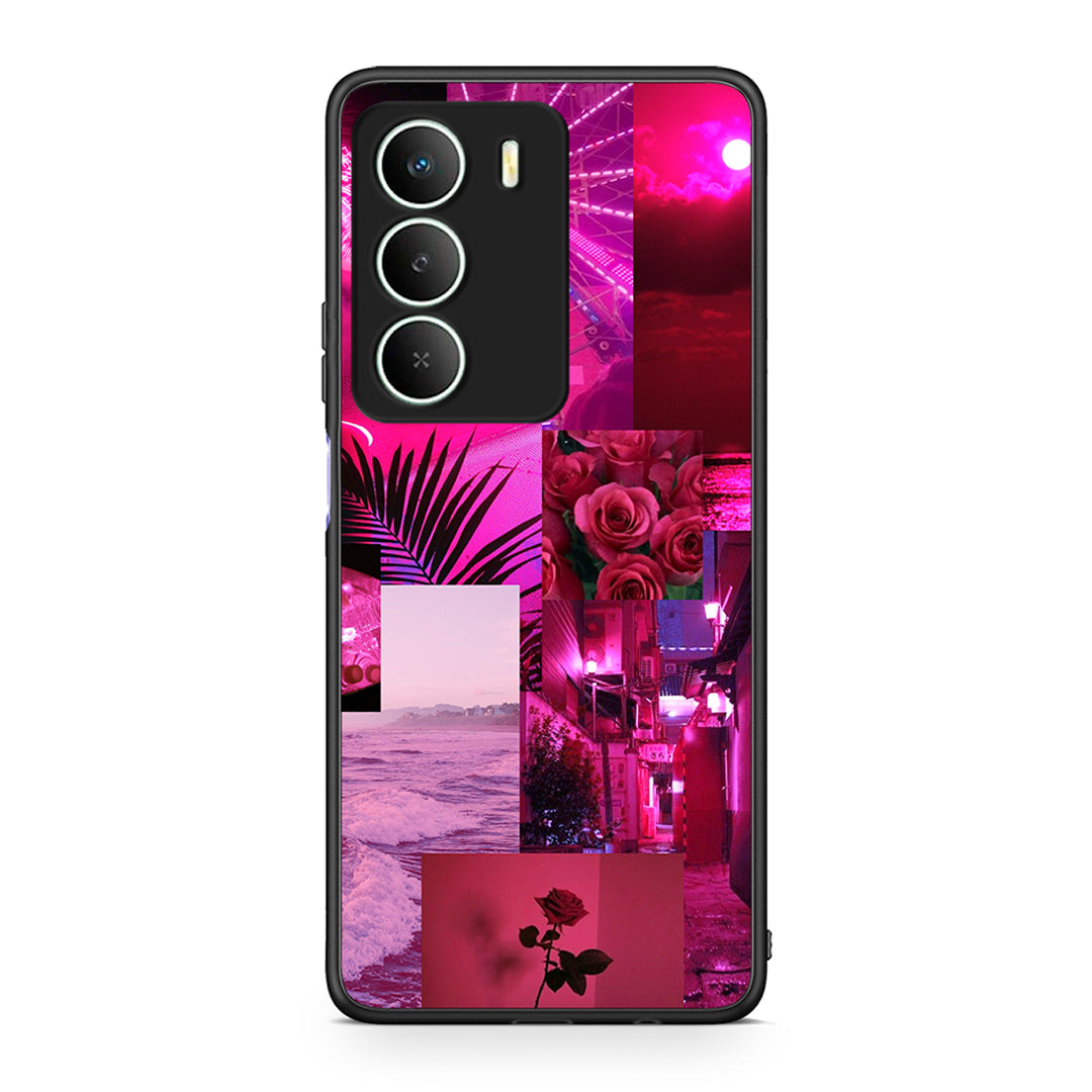 Realme 14X Collage Red Roses Θήκη Αγίου Βαλεντίνου από τη Smartfits με σχέδιο στο πίσω μέρος και μαύρο περίβλημα | Smartphone case with colorful back and black bezels by Smartfits