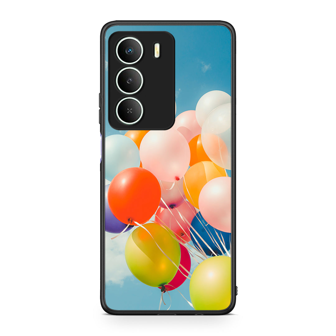 Realme 14X Colorful Balloons θήκη από τη Smartfits με σχέδιο στο πίσω μέρος και μαύρο περίβλημα | Smartphone case with colorful back and black bezels by Smartfits