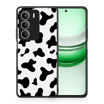 Θήκη Realme 14X Cow Print από τη Smartfits με σχέδιο στο πίσω μέρος και μαύρο περίβλημα | Realme 14X Cow Print case with colorful back and black bezels