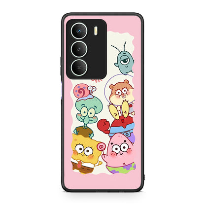 Realme 14X Cute Companion θήκη από τη Smartfits με σχέδιο στο πίσω μέρος και μαύρο περίβλημα | Smartphone case with colorful back and black bezels by Smartfits