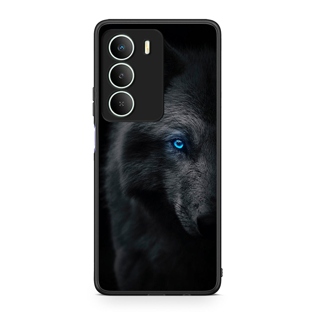 Realme 14X Dark Wolf θήκη από τη Smartfits με σχέδιο στο πίσω μέρος και μαύρο περίβλημα | Smartphone case with colorful back and black bezels by Smartfits