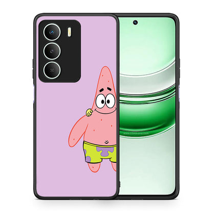 Θήκη Realme 14X Friends Patrick από τη Smartfits με σχέδιο στο πίσω μέρος και μαύρο περίβλημα | Realme 14X Friends Patrick case with colorful back and black bezels