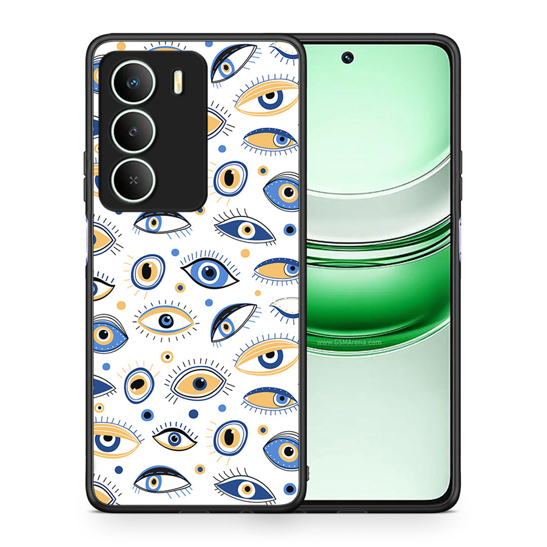 Θήκη Realme 14X Ftou Ftou από τη Smartfits με σχέδιο στο πίσω μέρος και μαύρο περίβλημα | Realme 14X Ftou Ftou case with colorful back and black bezels