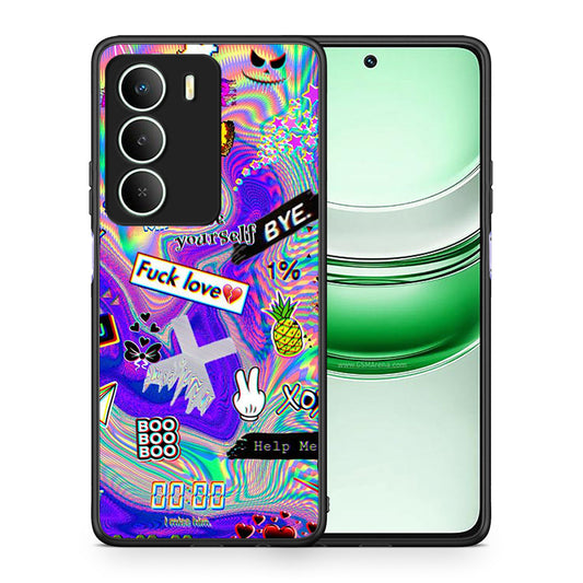 Θήκη Realme 14X Game Over από τη Smartfits με σχέδιο στο πίσω μέρος και μαύρο περίβλημα | Realme 14X Game Over case with colorful back and black bezels