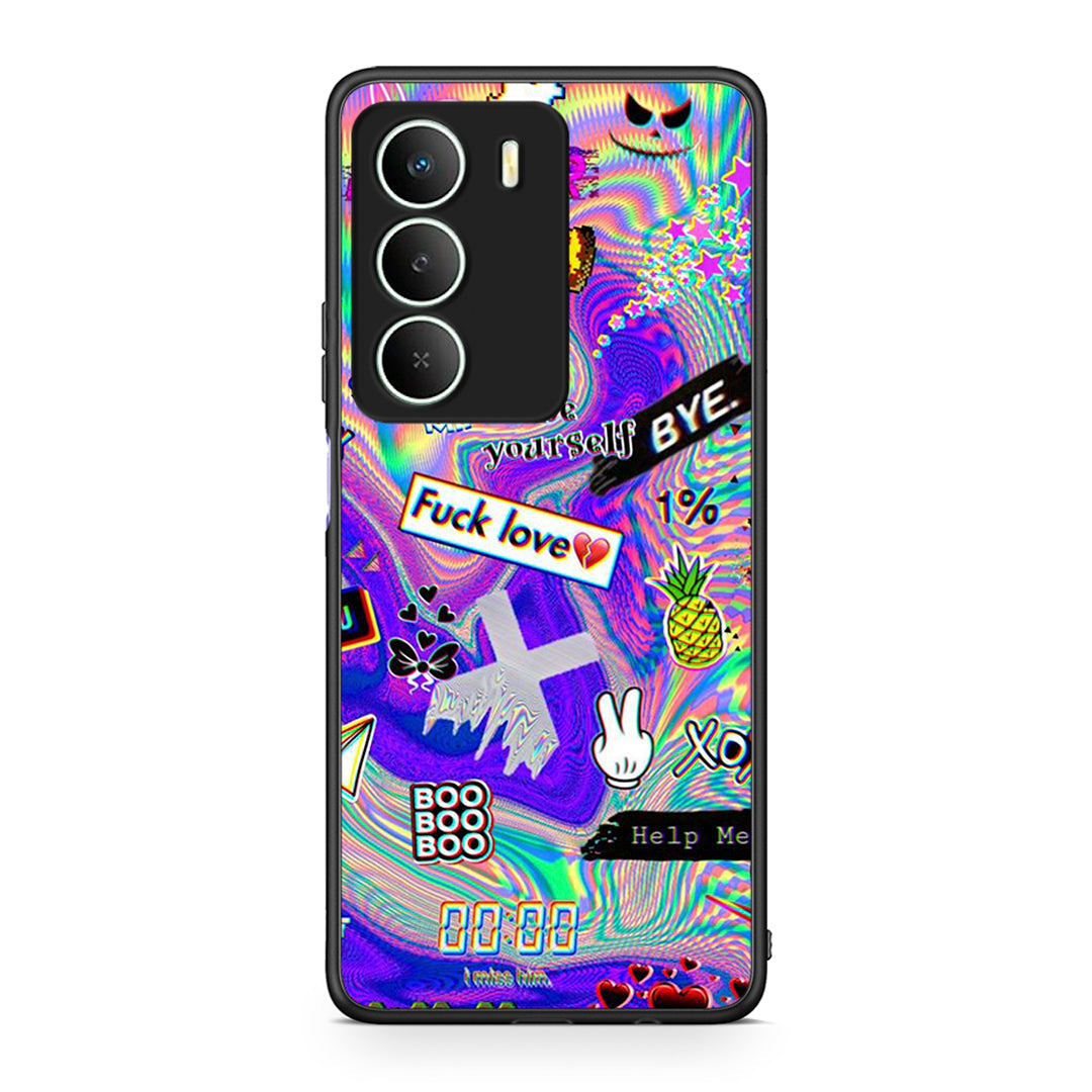 Realme 14X Game Over θήκη από τη Smartfits με σχέδιο στο πίσω μέρος και μαύρο περίβλημα | Smartphone case with colorful back and black bezels by Smartfits