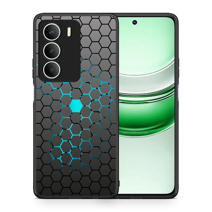 Θήκη Realme 14X Hexagonal Geometric από τη Smartfits με σχέδιο στο πίσω μέρος και μαύρο περίβλημα | Realme 14X Hexagonal Geometric case with colorful back and black bezels
