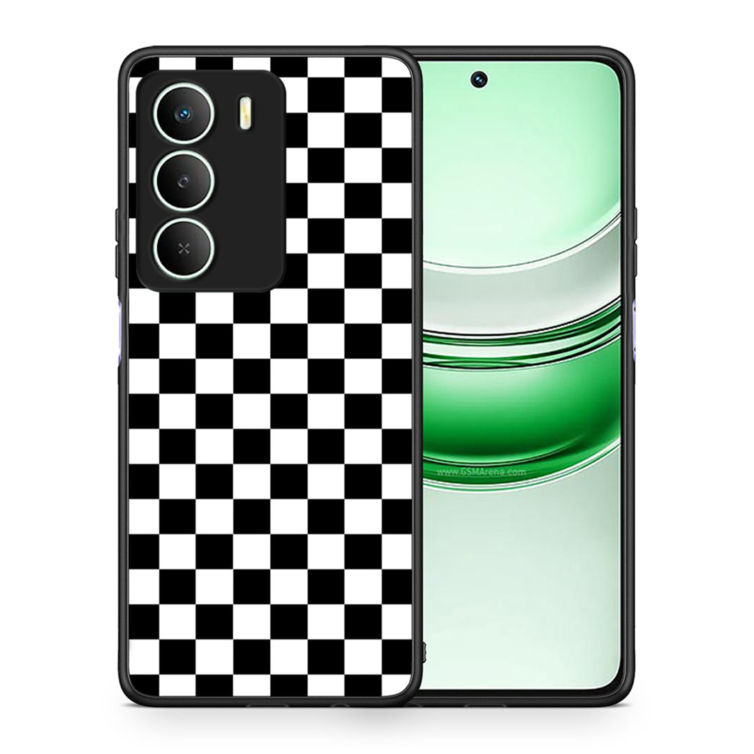 Θήκη Realme 14X Squares Geometric από τη Smartfits με σχέδιο στο πίσω μέρος και μαύρο περίβλημα | Realme 14X Squares Geometric case with colorful back and black bezels
