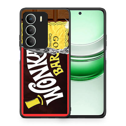 Θήκη Realme 14X Golden Ticket από τη Smartfits με σχέδιο στο πίσω μέρος και μαύρο περίβλημα | Realme 14X Golden Ticket case with colorful back and black bezels