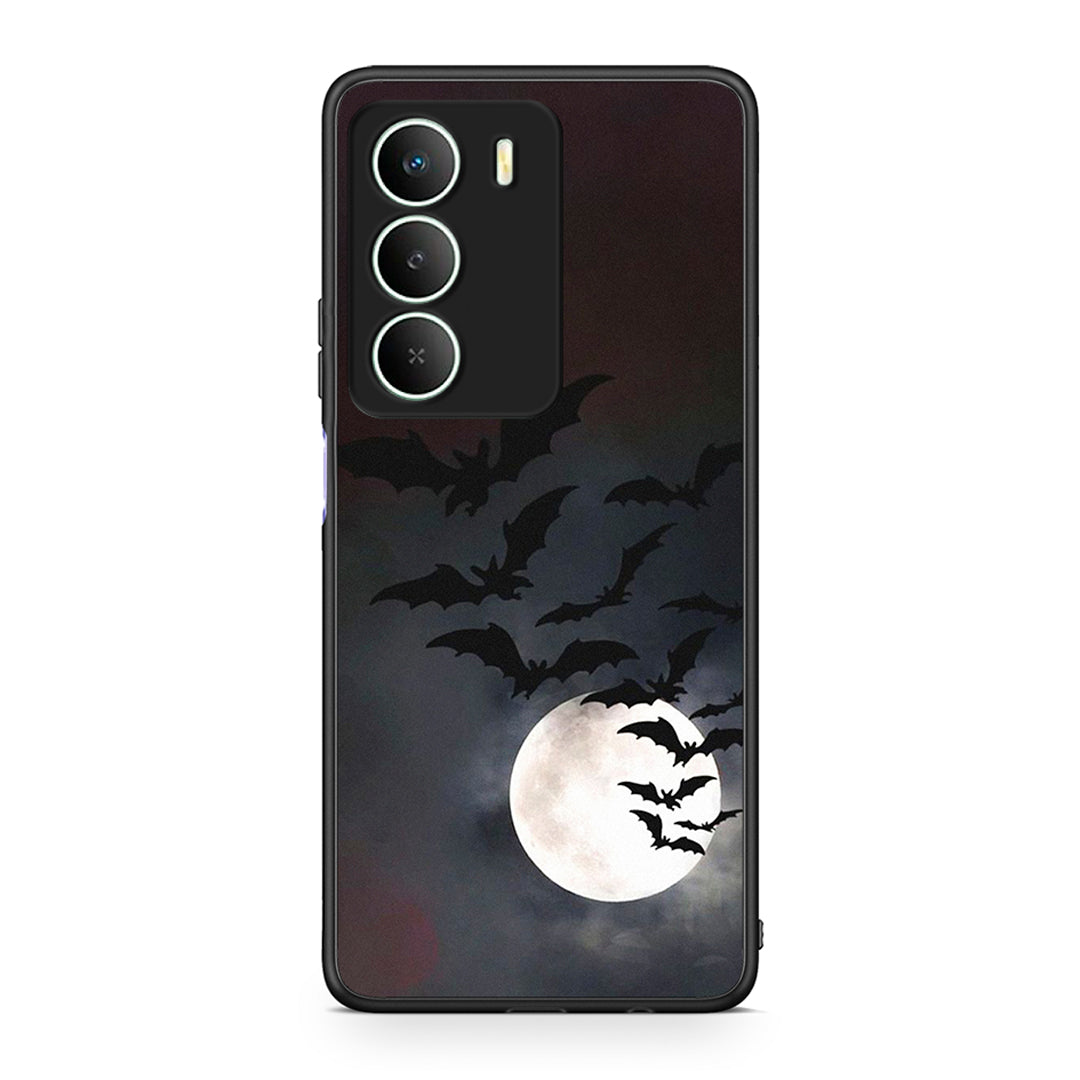 Realme 14X Halloween Bat Night Θήκη από τη Smartfits με σχέδιο στο πίσω μέρος και μαύρο περίβλημα | Smartphone case with colorful back and black bezels by Smartfits