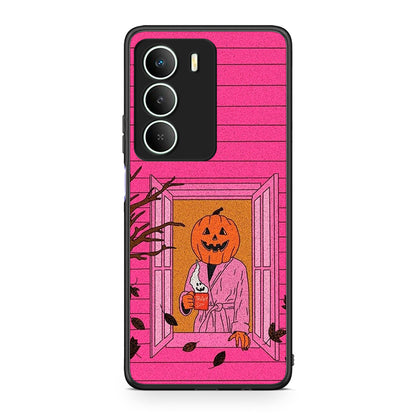 Realme 14X Halloween Pumpkin Lady Θήκη από τη Smartfits με σχέδιο στο πίσω μέρος και μαύρο περίβλημα | Smartphone case with colorful back and black bezels by Smartfits