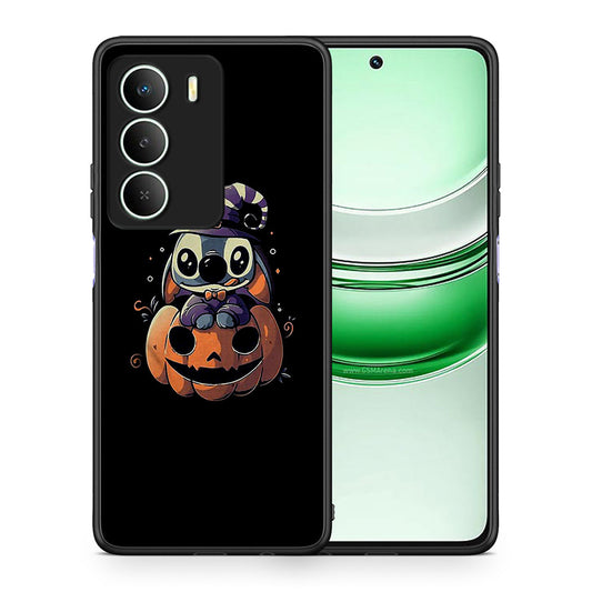 Θήκη Realme 14X Halloween Stitch από τη Smartfits με σχέδιο στο πίσω μέρος και μαύρο περίβλημα | Realme 14X Halloween Stitch case with colorful back and black bezels