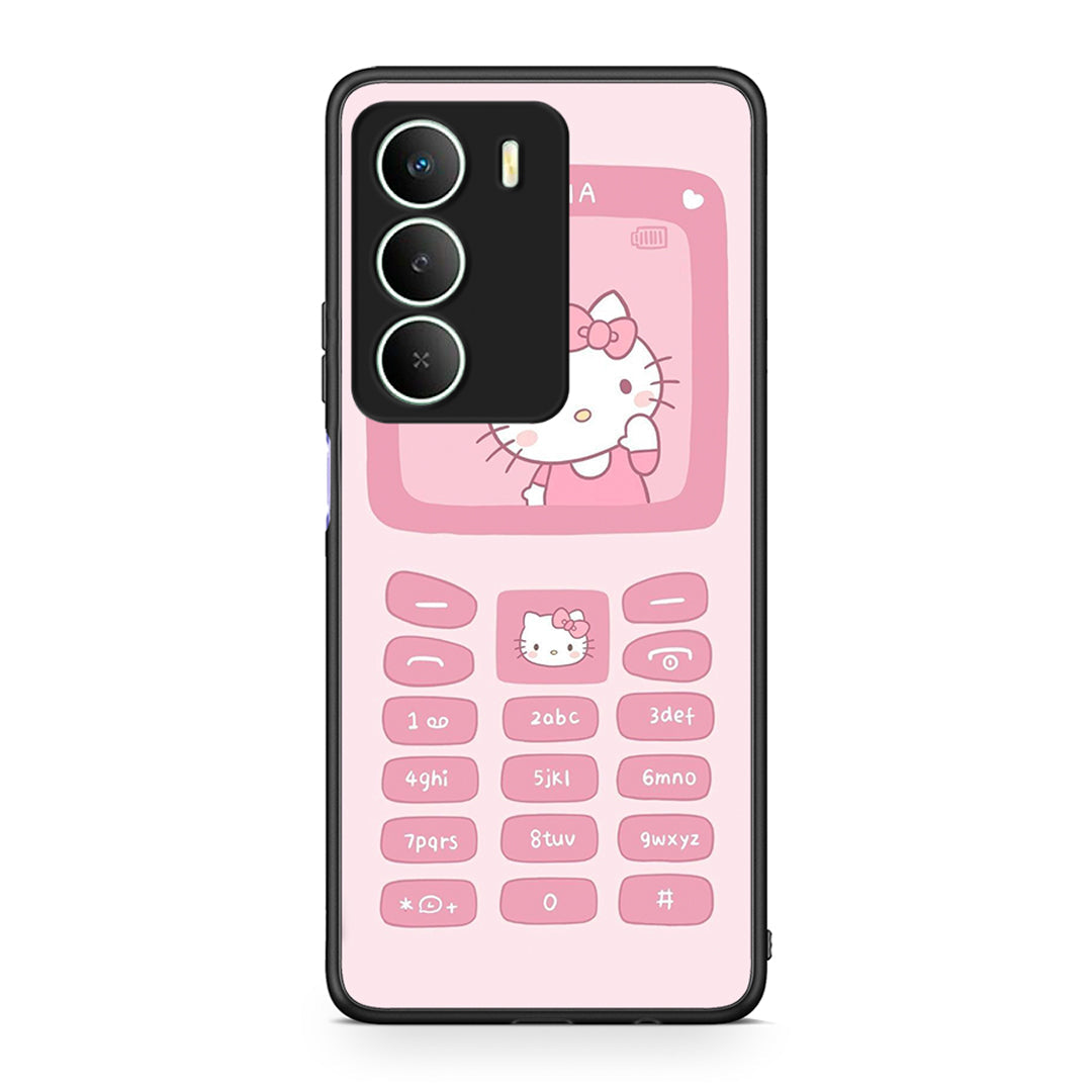 Realme 14X Hello Kitten Θήκη Αγίου Βαλεντίνου από τη Smartfits με σχέδιο στο πίσω μέρος και μαύρο περίβλημα | Smartphone case with colorful back and black bezels by Smartfits