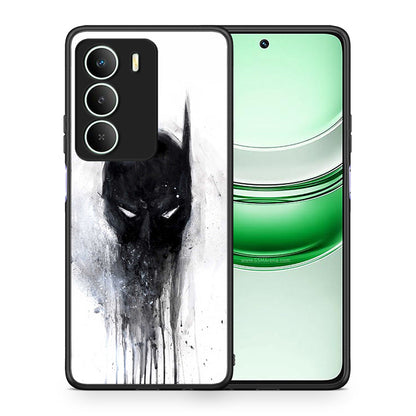 Θήκη Realme 14X Paint Bat Hero από τη Smartfits με σχέδιο στο πίσω μέρος και μαύρο περίβλημα | Realme 14X Paint Bat Hero case with colorful back and black bezels