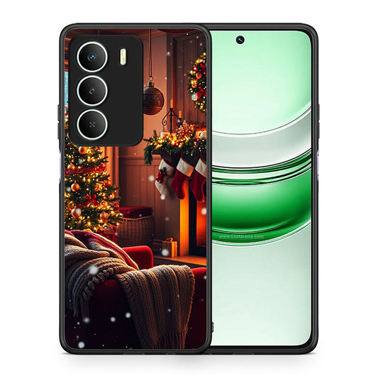 Θήκη Realme 14X Home For Christmas από τη Smartfits με σχέδιο στο πίσω μέρος και μαύρο περίβλημα | Realme 14X Home For Christmas case with colorful back and black bezels