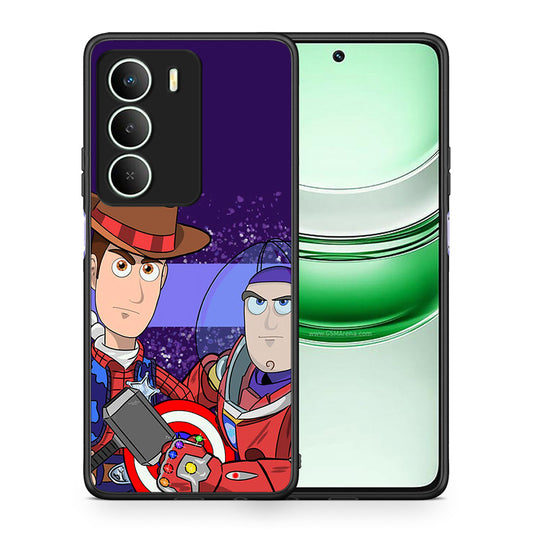 Θήκη Realme 14X Infinity Story από τη Smartfits με σχέδιο στο πίσω μέρος και μαύρο περίβλημα | Realme 14X Infinity Story case with colorful back and black bezels