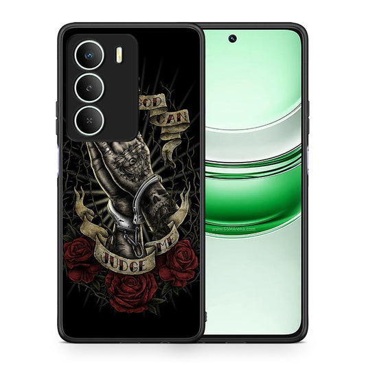 Θήκη Realme 14X Judge By God από τη Smartfits με σχέδιο στο πίσω μέρος και μαύρο περίβλημα | Realme 14X Judge By God case with colorful back and black bezels