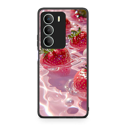 Realme 14X Juicy Strawberries θήκη από τη Smartfits με σχέδιο στο πίσω μέρος και μαύρο περίβλημα | Smartphone case with colorful back and black bezels by Smartfits
