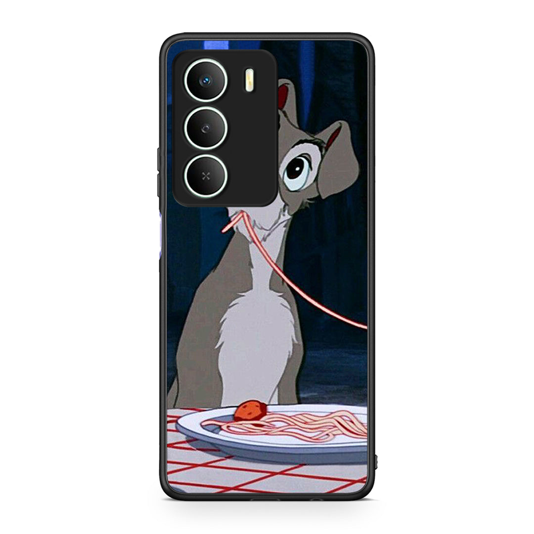 Realme 14X Lady And Tramp 1 Θήκη Αγίου Βαλεντίνου από τη Smartfits με σχέδιο στο πίσω μέρος και μαύρο περίβλημα | Smartphone case with colorful back and black bezels by Smartfits