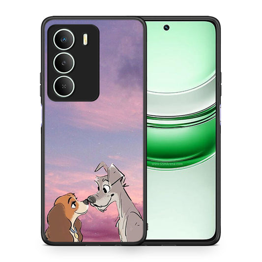 Θήκη Realme 14X Lady And Tramp από τη Smartfits με σχέδιο στο πίσω μέρος και μαύρο περίβλημα | Realme 14X Lady And Tramp case with colorful back and black bezels