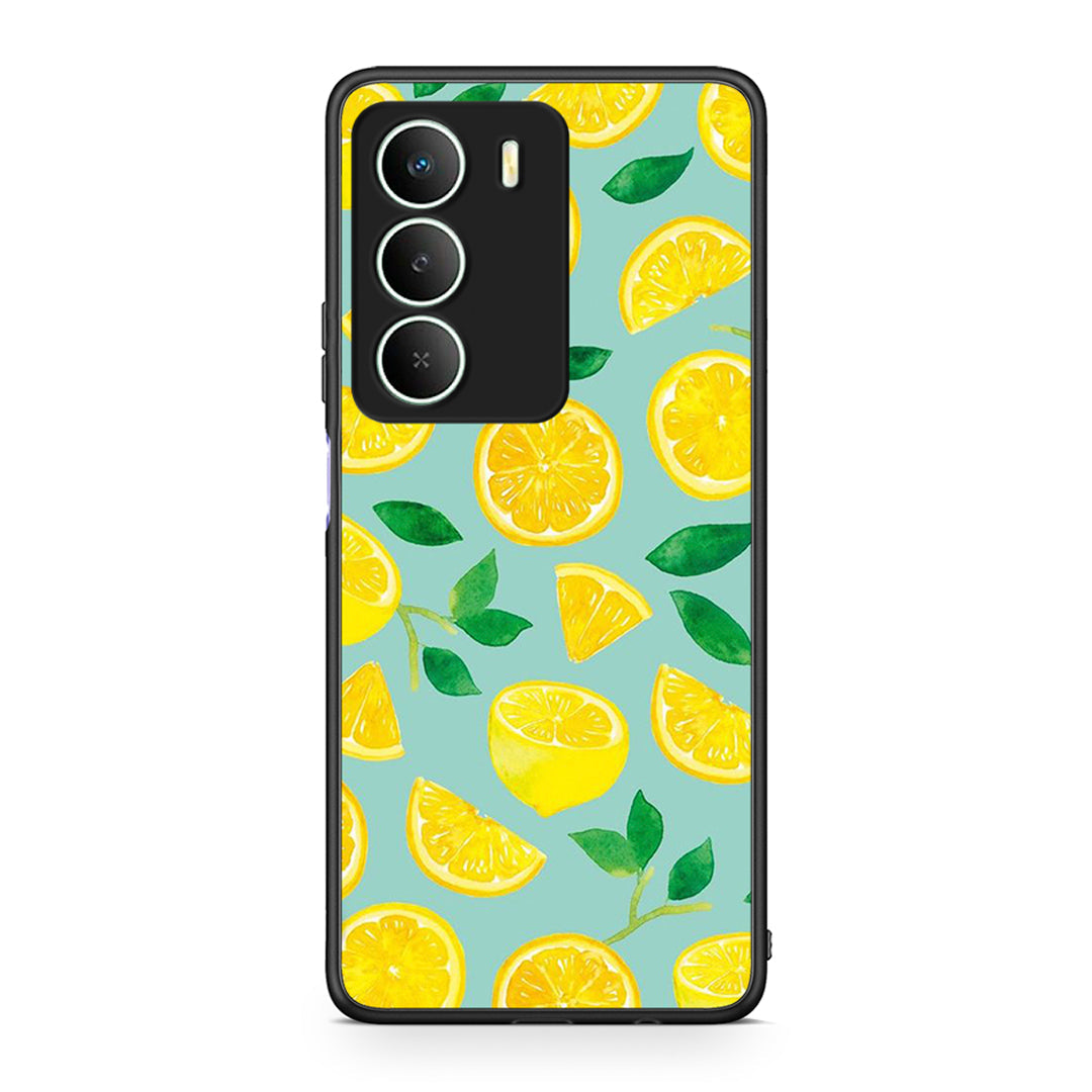 Realme 14X Lemons θήκη από τη Smartfits με σχέδιο στο πίσω μέρος και μαύρο περίβλημα | Smartphone case with colorful back and black bezels by Smartfits