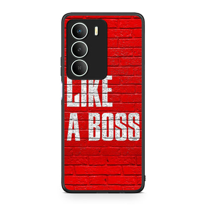 Realme 14X Like A Boss θήκη από τη Smartfits με σχέδιο στο πίσω μέρος και μαύρο περίβλημα | Smartphone case with colorful back and black bezels by Smartfits