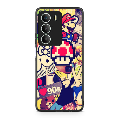 Realme 14X Love The 90s θήκη από τη Smartfits με σχέδιο στο πίσω μέρος και μαύρο περίβλημα | Smartphone case with colorful back and black bezels by Smartfits