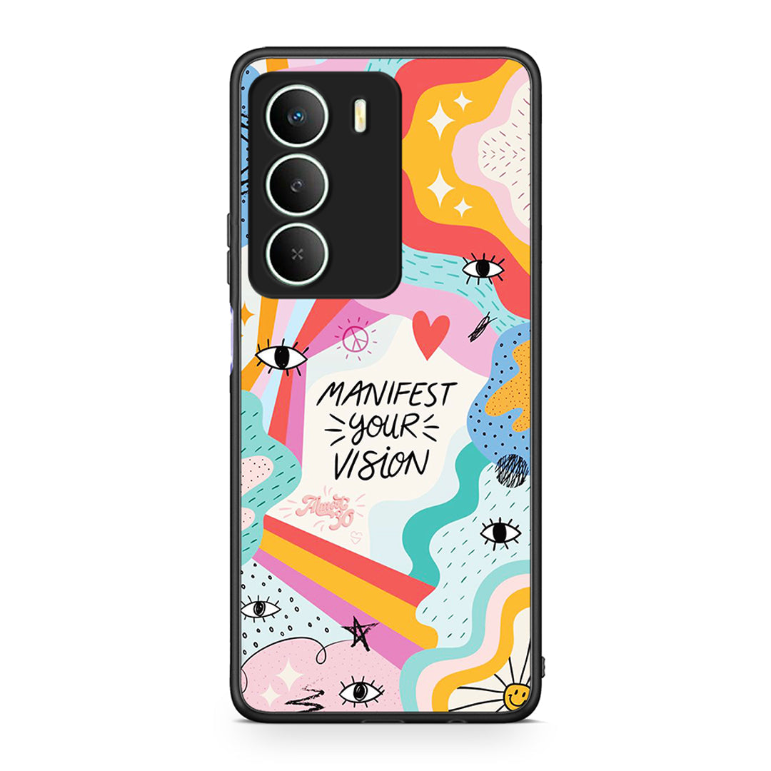 Realme 14X Manifest Your Vision θήκη από τη Smartfits με σχέδιο στο πίσω μέρος και μαύρο περίβλημα | Smartphone case with colorful back and black bezels by Smartfits