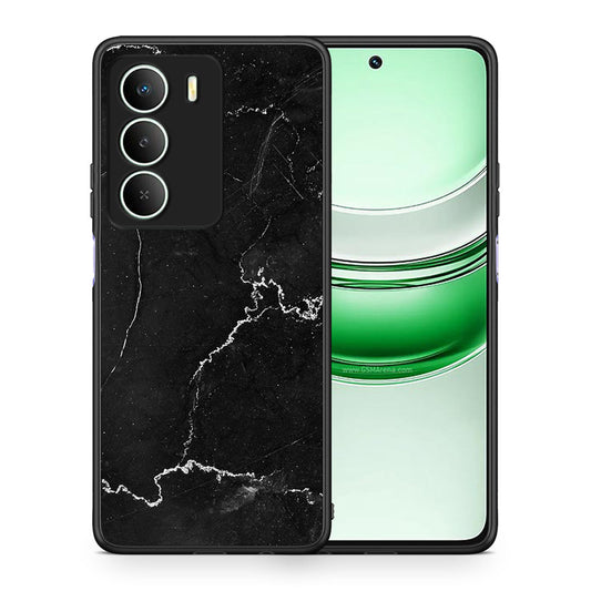 Θήκη Realme 14X Marble Black από τη Smartfits με σχέδιο στο πίσω μέρος και μαύρο περίβλημα | Realme 14X Marble Black case with colorful back and black bezels