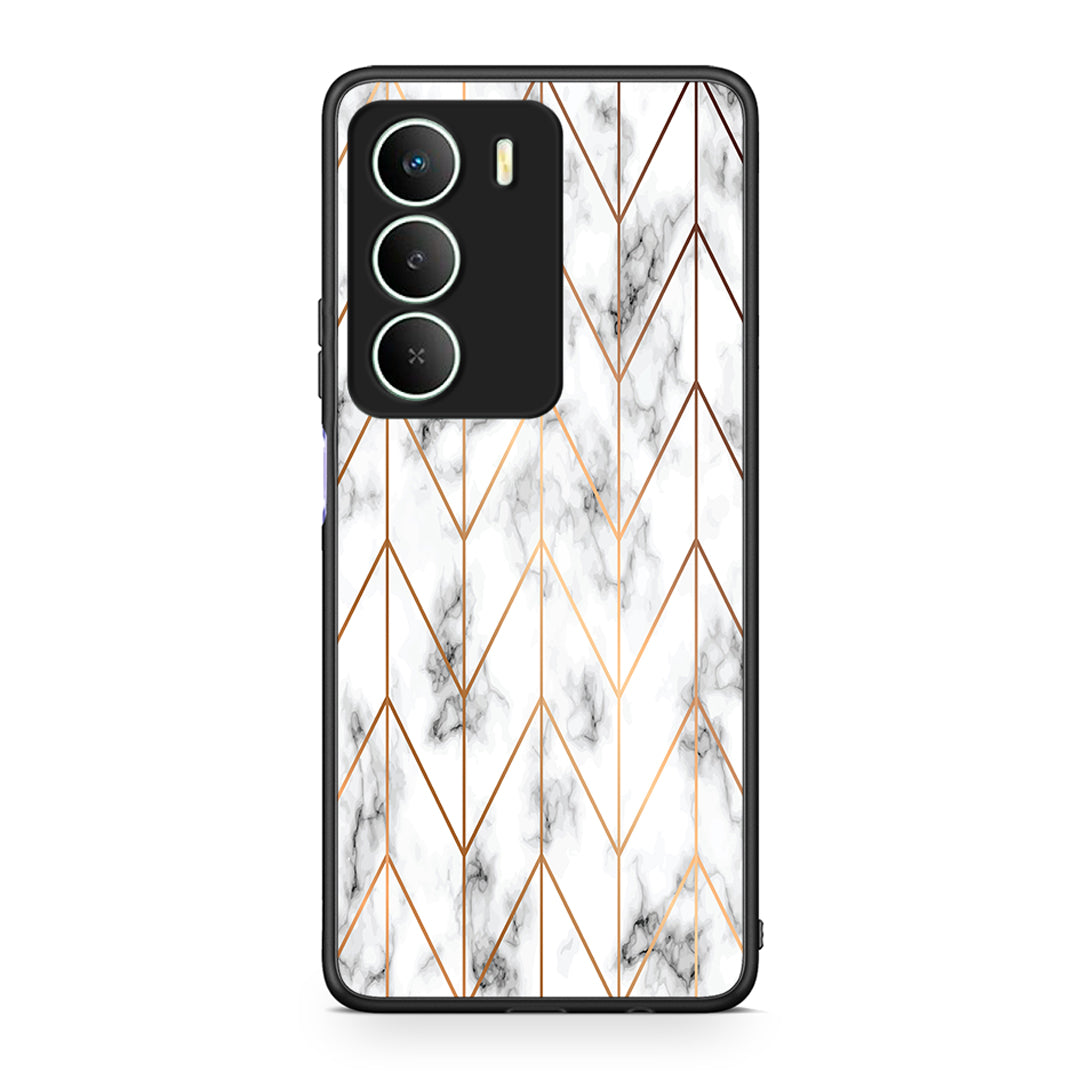 44 - Realme 14X Gold Geometric Marble case, cover, bumper