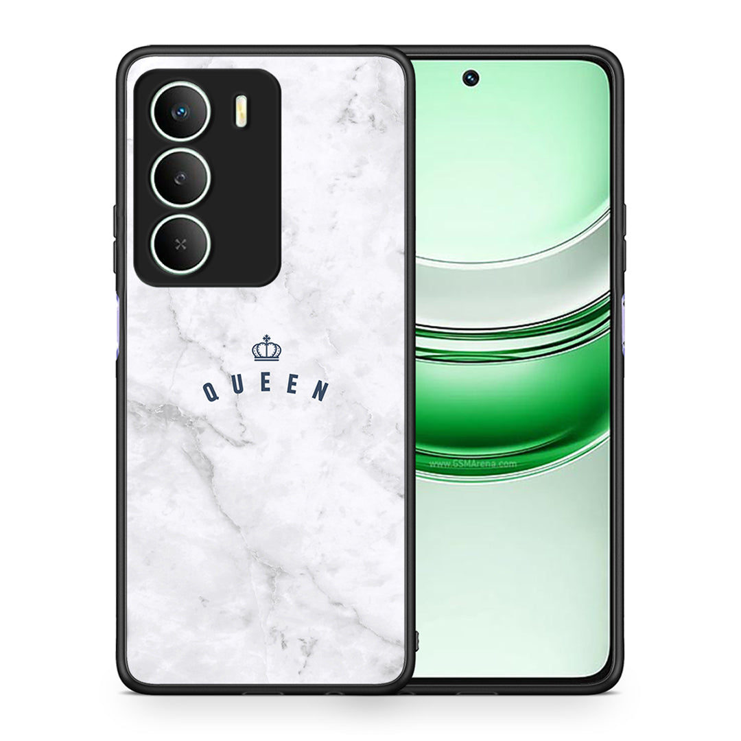 Θήκη Realme 14X Queen Marble από τη Smartfits με σχέδιο στο πίσω μέρος και μαύρο περίβλημα | Realme 14X Queen Marble case with colorful back and black bezels