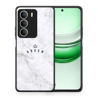 Θήκη Realme 14X Queen Marble από τη Smartfits με σχέδιο στο πίσω μέρος και μαύρο περίβλημα | Realme 14X Queen Marble case with colorful back and black bezels