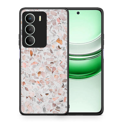 Θήκη Realme 14X Marble Terrazzo από τη Smartfits με σχέδιο στο πίσω μέρος και μαύρο περίβλημα | Realme 14X Marble Terrazzo case with colorful back and black bezels