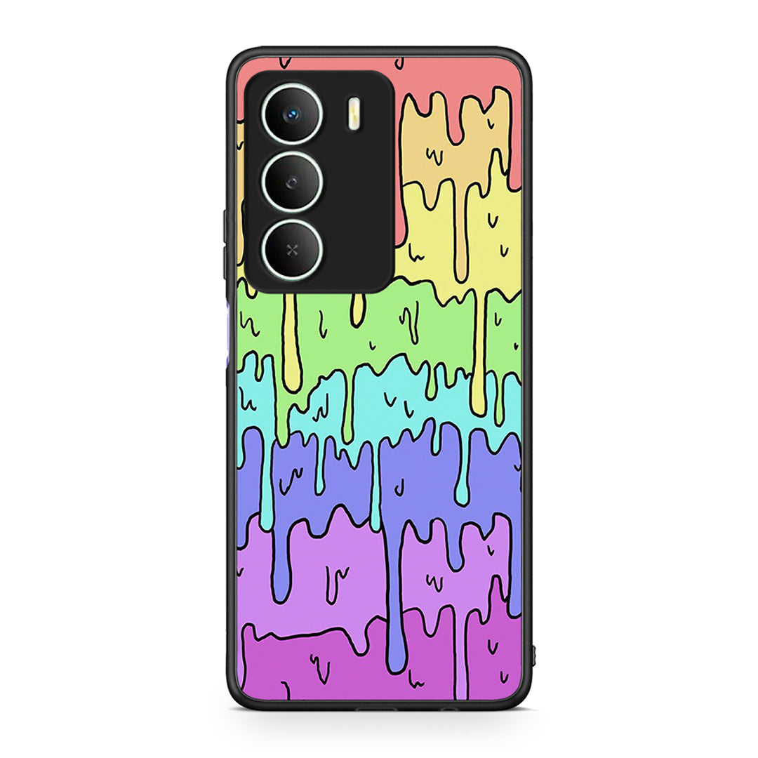 Realme 14X Melting Rainbow θήκη από τη Smartfits με σχέδιο στο πίσω μέρος και μαύρο περίβλημα | Smartphone case with colorful back and black bezels by Smartfits