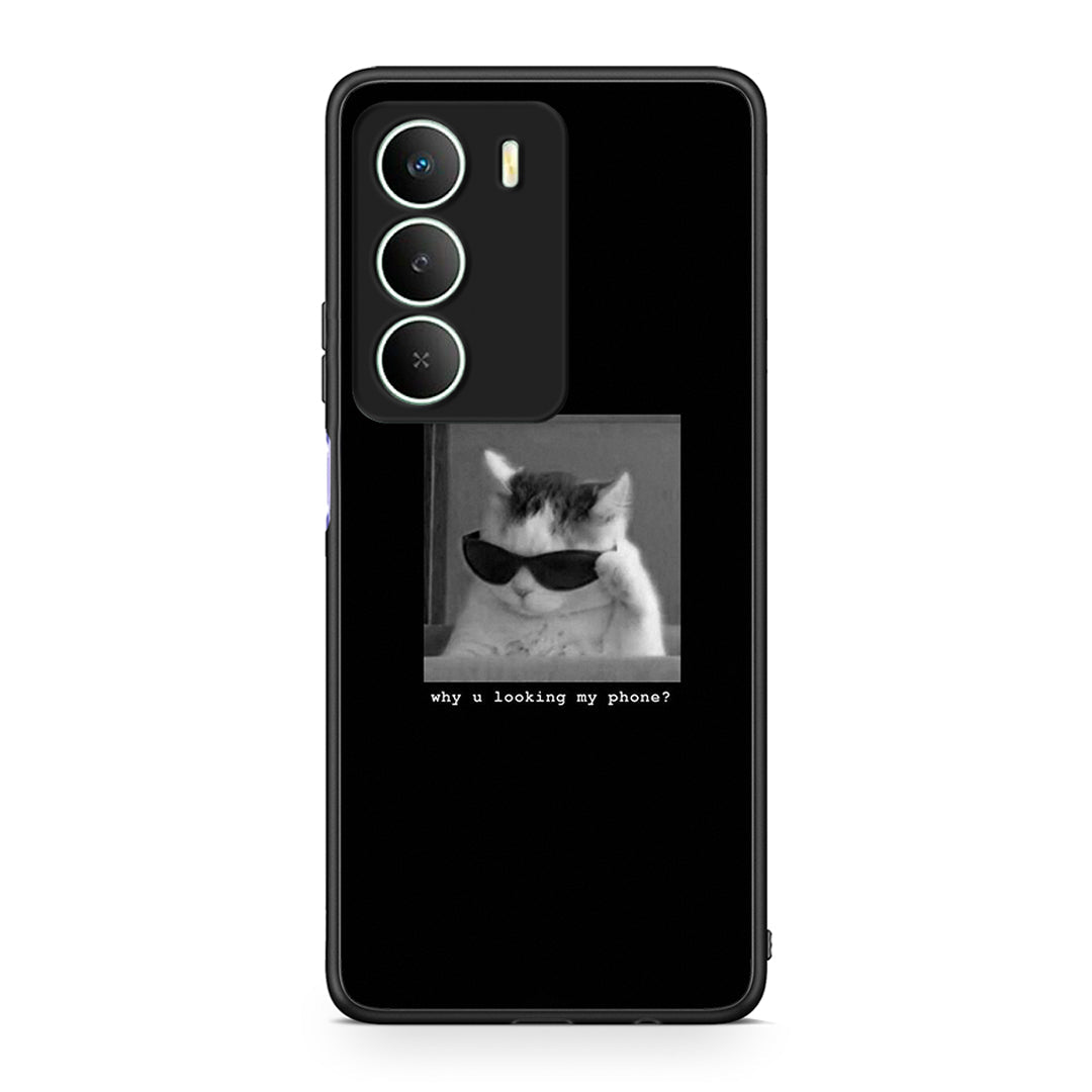 Realme 14X Meme Cat θήκη από τη Smartfits με σχέδιο στο πίσω μέρος και μαύρο περίβλημα | Smartphone case with colorful back and black bezels by Smartfits