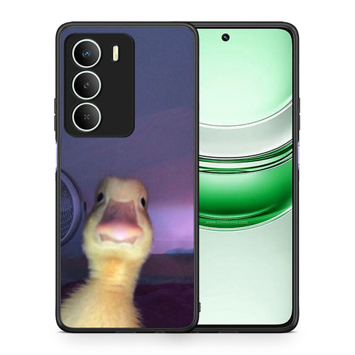 Θήκη Realme 14X Meme Duck από τη Smartfits με σχέδιο στο πίσω μέρος και μαύρο περίβλημα | Realme 14X Meme Duck case with colorful back and black bezels