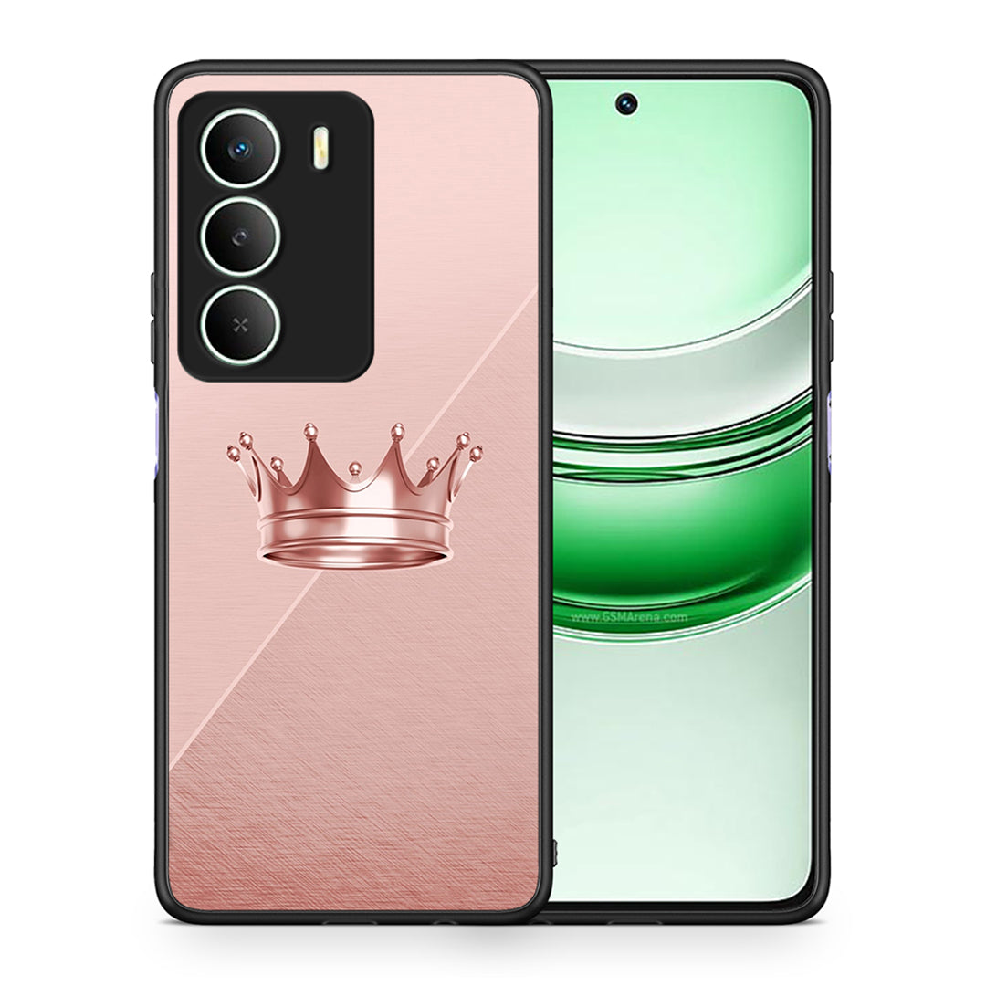 Θήκη Realme 14X Crown Minimal από τη Smartfits με σχέδιο στο πίσω μέρος και μαύρο περίβλημα | Realme 14X Crown Minimal case with colorful back and black bezels