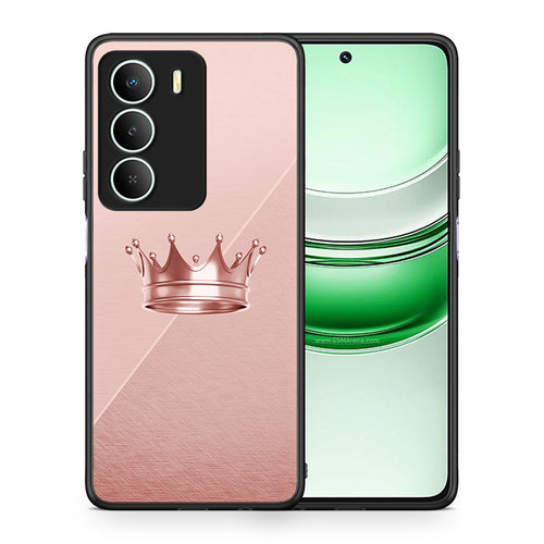Θήκη Realme 14X Crown Minimal από τη Smartfits με σχέδιο στο πίσω μέρος και μαύρο περίβλημα | Realme 14X Crown Minimal case with colorful back and black bezels