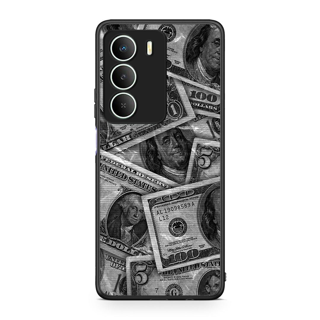Realme 14X Money Dollars θήκη από τη Smartfits με σχέδιο στο πίσω μέρος και μαύρο περίβλημα | Smartphone case with colorful back and black bezels by Smartfits