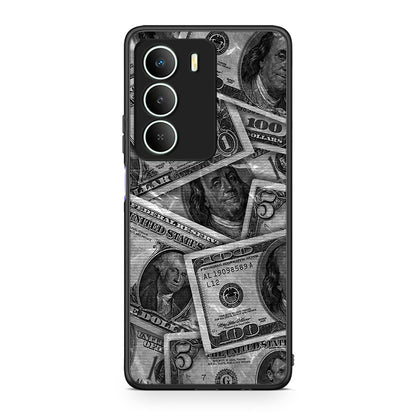 Realme 14X Money Dollars θήκη από τη Smartfits με σχέδιο στο πίσω μέρος και μαύρο περίβλημα | Smartphone case with colorful back and black bezels by Smartfits
