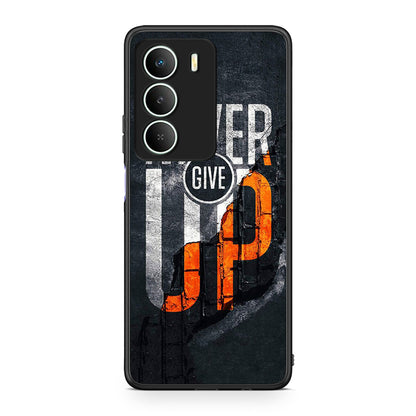 Realme 14X Never Give Up Θήκη Αγίου Βαλεντίνου από τη Smartfits με σχέδιο στο πίσω μέρος και μαύρο περίβλημα | Smartphone case with colorful back and black bezels by Smartfits